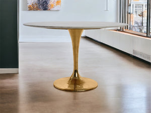 Luca Bronze Round Dining Table - Manhattan Label