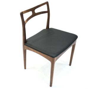 dark leather dining chair
