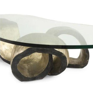 gold glass coffee table