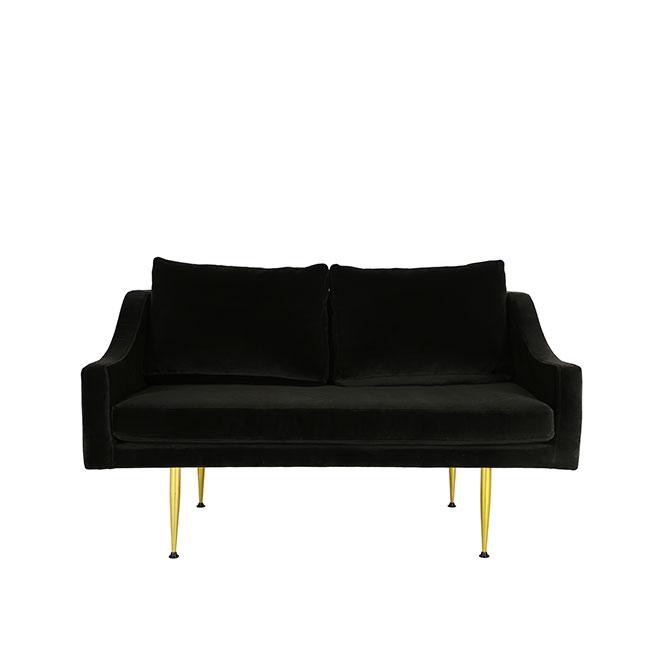 black velvet loveseat sofa
