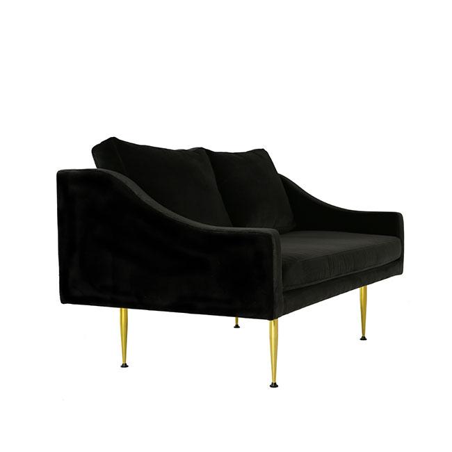 black velvet two seats sofa