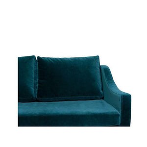 loveseat sofa with teal velvet
