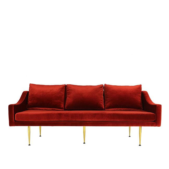 spice velvet modern sofa