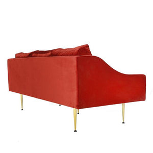 modern sofa with spice velvet