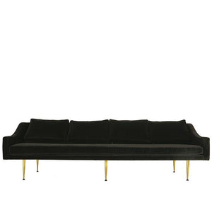 modern sofa with charcoal velvet
