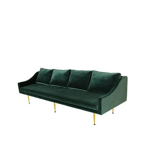 modern sofa with teal velvet