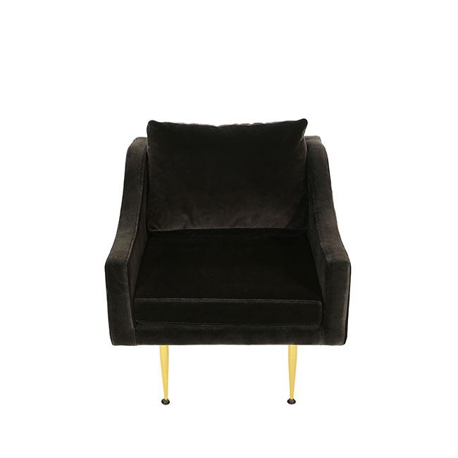 modern velvet armchair
