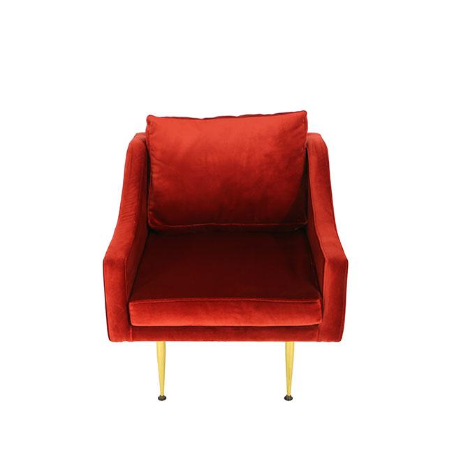 modern spice red lounge armchair