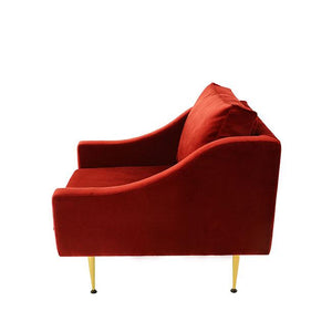 modern velvet lounge chair