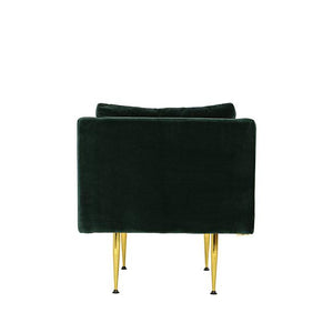 contemporary lounge chair with teal velvet