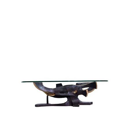 modern bronze glass top coffee table