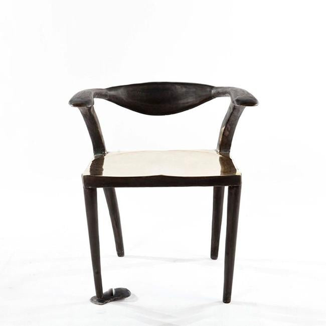 modern bronze dining chair