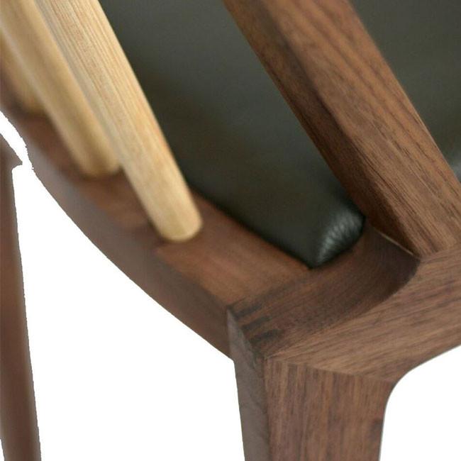 walnut and hickory dining chair