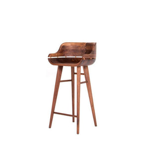 solid walnut wood bar stool