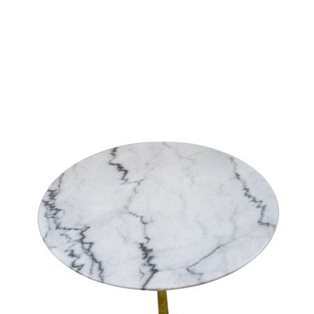 white marble side table