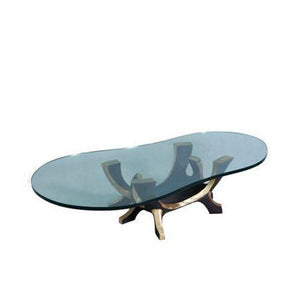 glass top modern coffee table