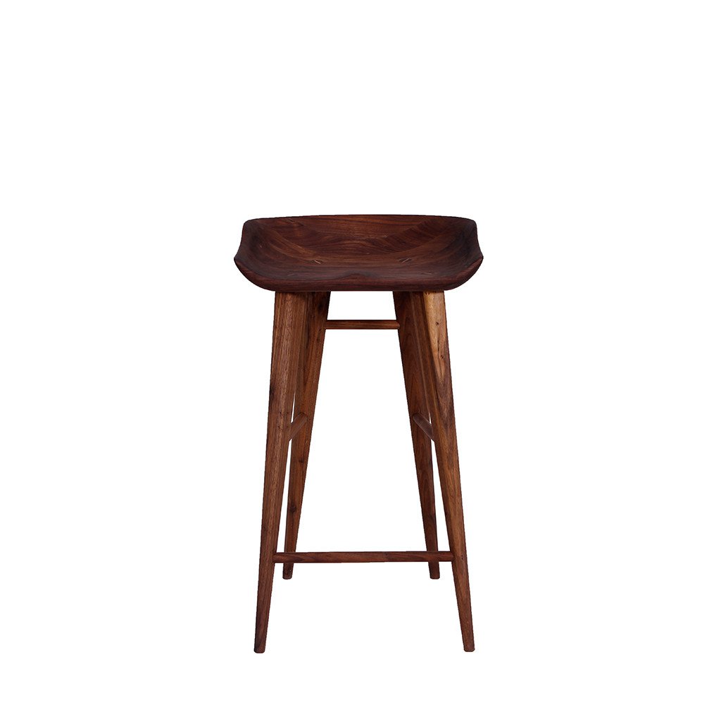 walnut bar stool