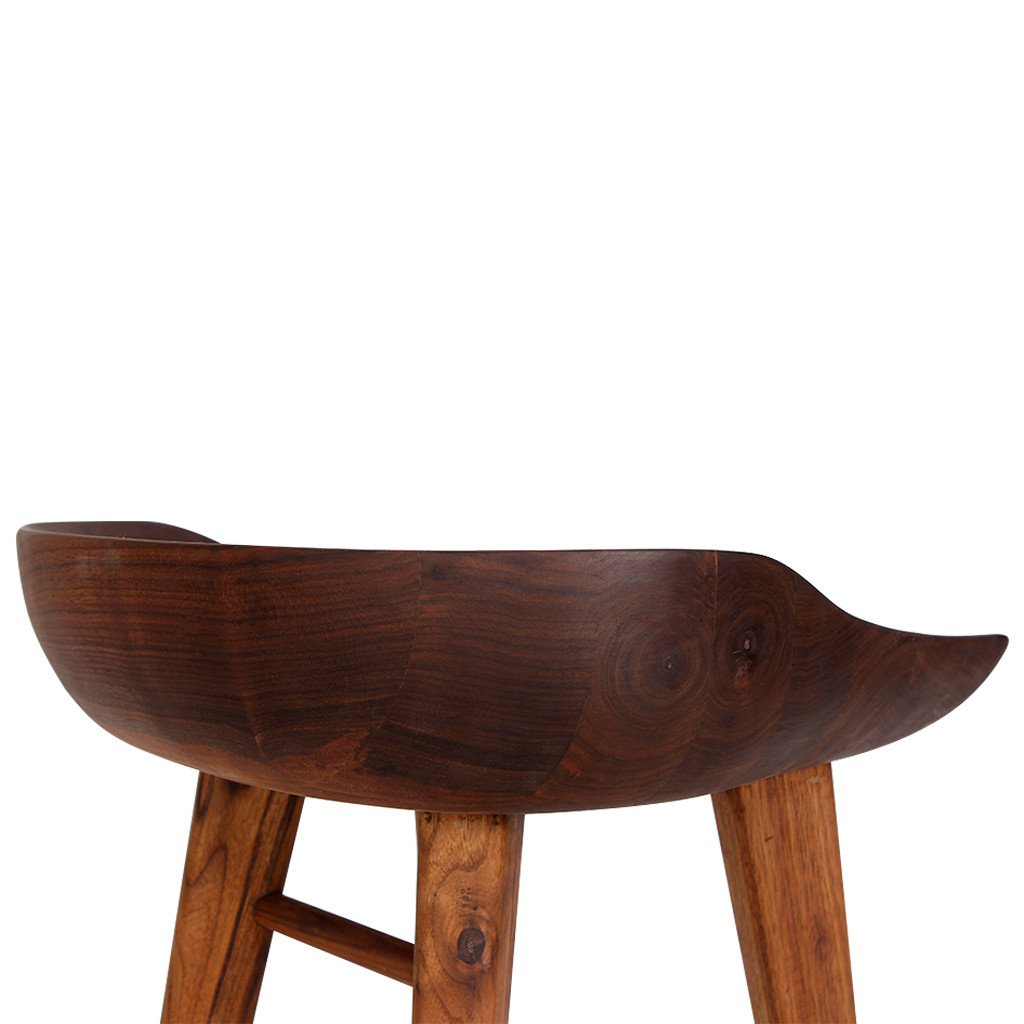 mid century wood bar stool