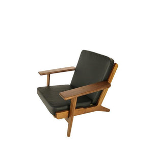 brown leather arm chair