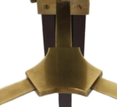 brass hardware on floor lamp