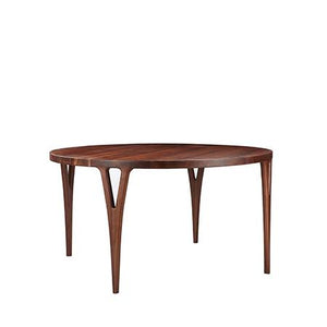 round walnut wood dining table