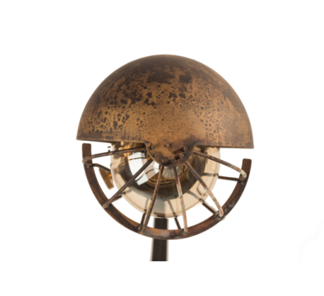 mid century style bronze table lamp