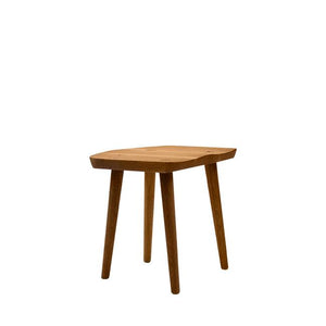solid white oak wood stool