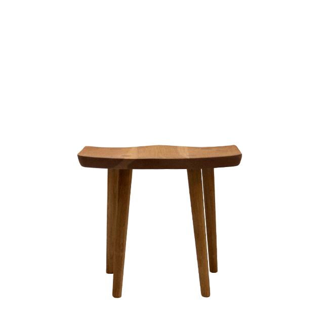 short stool with white oak