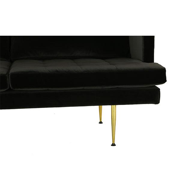 modern 2 seats sofa with charcoal velvet