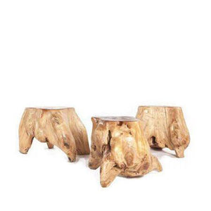 cedar wood tree stumps as stool or side table