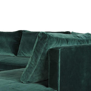 modern sectional sofa with velvet