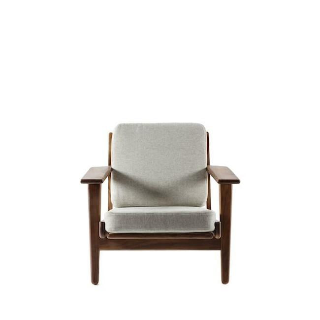 modern walnut lounge chair