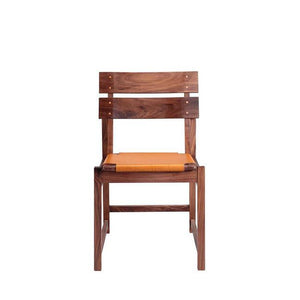 honey leather dining chair