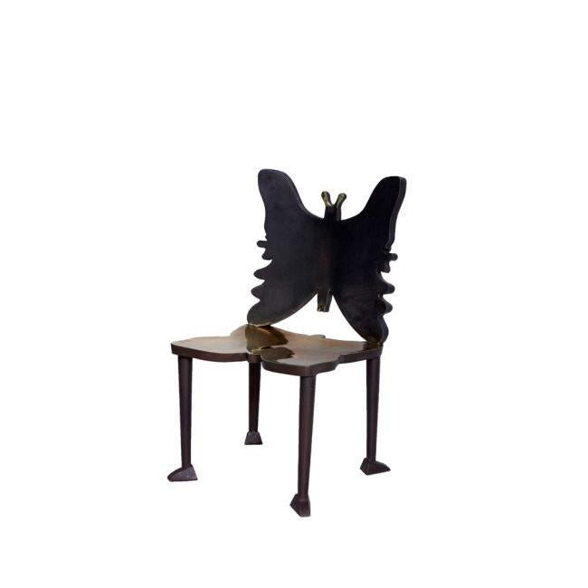 modern dining chair with butterfly design